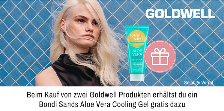 Beim Kauf von zwei Goldwell Produkten erhältst du ein Bondi Sands Aloe Vera Cooling Gel gratis dazu