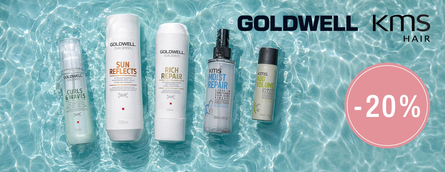 Profitiere von 20 Prozent Rabatt auf KMS und Goldwell Produkte