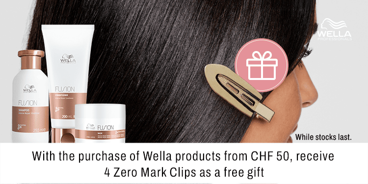 With the purchase of Wella products from CHF 50 receive 4 Zero Mark Clips as a free gift