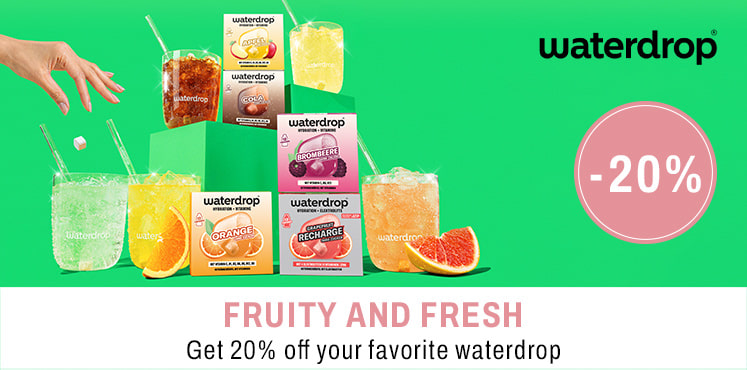 Get 20 percent off your favorite waterdrp