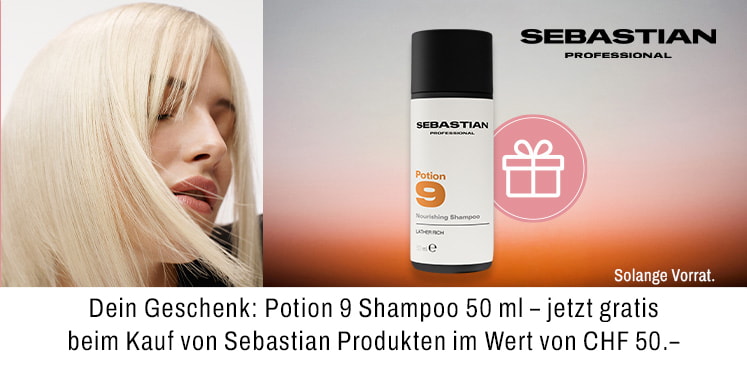 Dein Geschenk: Potion 9 Shampoo 50ml - jetzt gratis beim Kauf von Sebastian Produkten im Wert von CHF 50.00