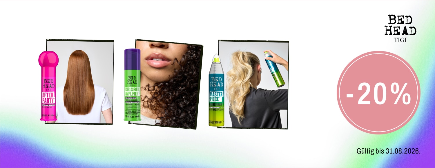 Deine Lieblingsprodukte für Pflege und Styling warten auf dich. Sichere dir jetzt die aktuelle TIGI-Aktion und bring dein Haar zum Strahlen