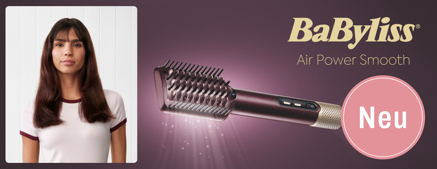 Der BaByliss Air Power Smooth sorgt für geschmeidiges, glänzendes Haar und ein schnelles Styling – alles in einem Gerät. Entdecke kraftvolle Performance für ein glattes Finish mit weniger Aufwand