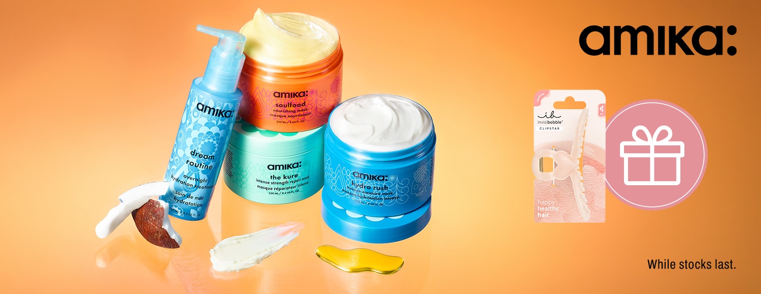 Buy one Amika product and get a great hair clip for free