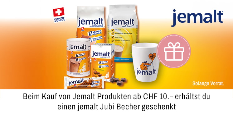 Jetzt sichern jemalt jubi Becher ab CHF 10 Einkauf sichern