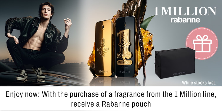 Enjoy now with the purchase of a fragrance from the 1 Million line receive a Rabanne pouch