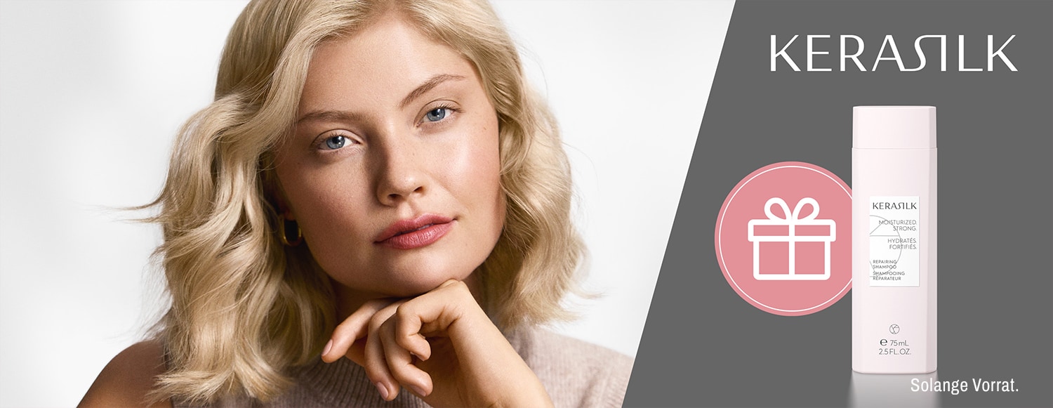 Dein Geschenk Kersasilk Repairing Shampoo 75ml gratis beim kauf von zwei Kerasilk Produkten