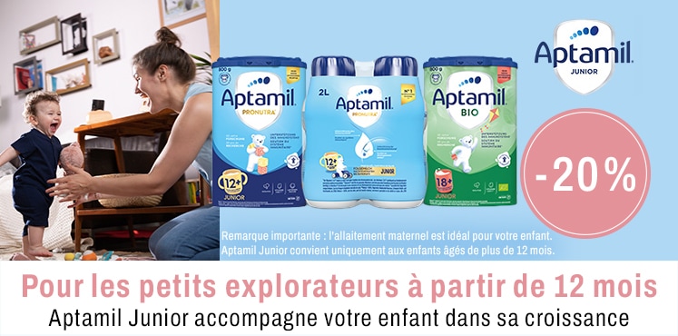 Aptamil Junior accompagne votre enfant dans sa croissance