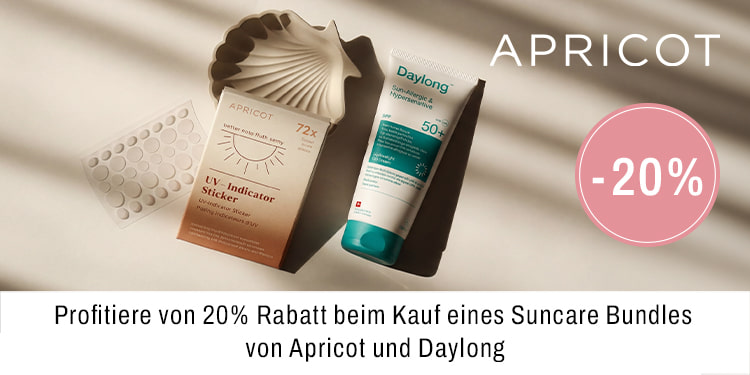 Profitiere von 20 Prozent Rabatt beim Kauf eines Suncare Bundles von Apricot und Daylong