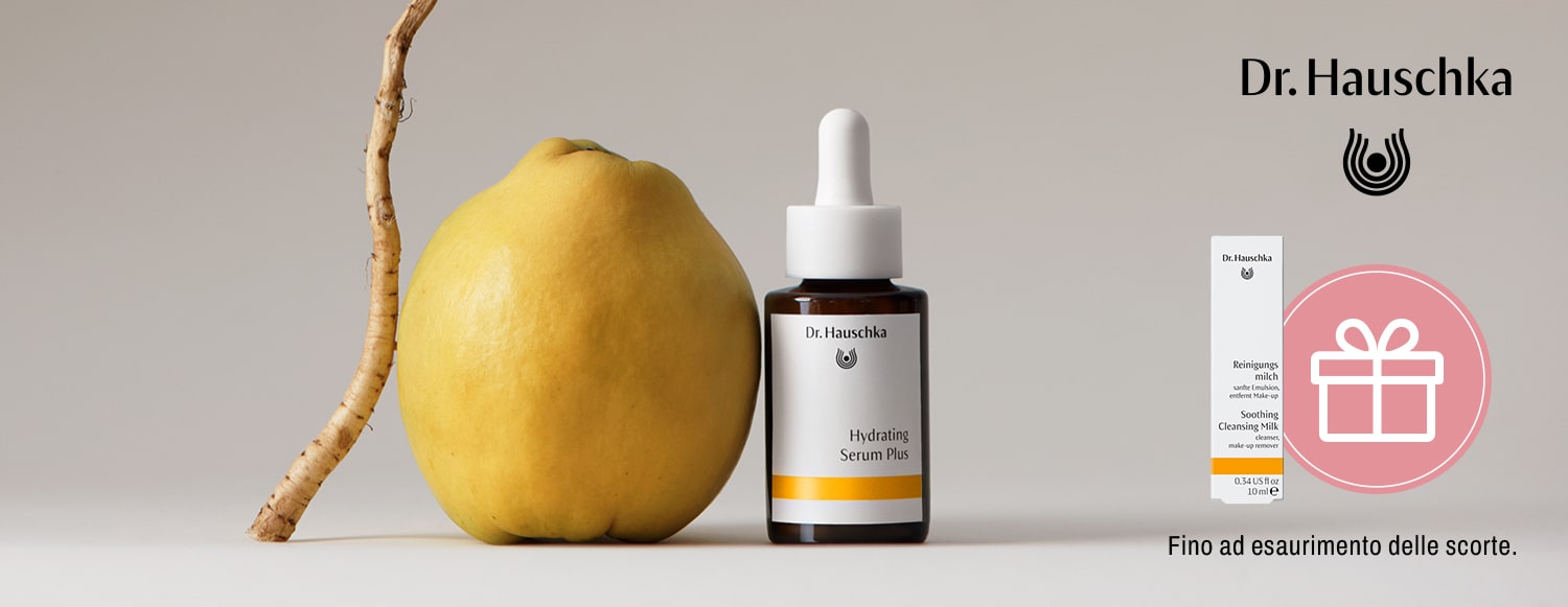 Acquistando un Siero Idratante Plus Dr Hauschka riceverai in omaggio un mini latte detergente