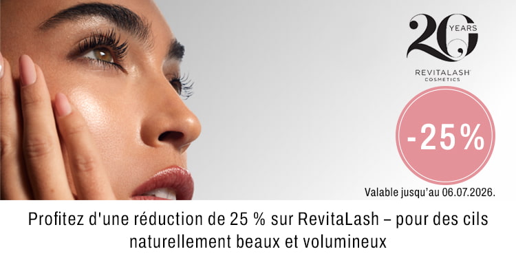 Profitez d unse reduction de 25 pour cent sur RevitaLash pour des cils natrullement beaux et volumineux