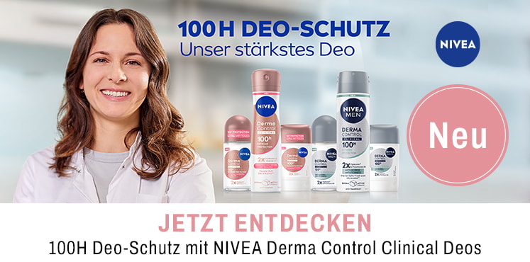 100H Deo-Schutz mit NIVEA Derma Control Clinical Deos