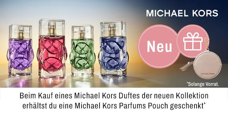 Beim Kauf eines Michael Kors Duftes der neuen Kollektion erhältst du eine Michael Kors Parfums Pouch geschenkt