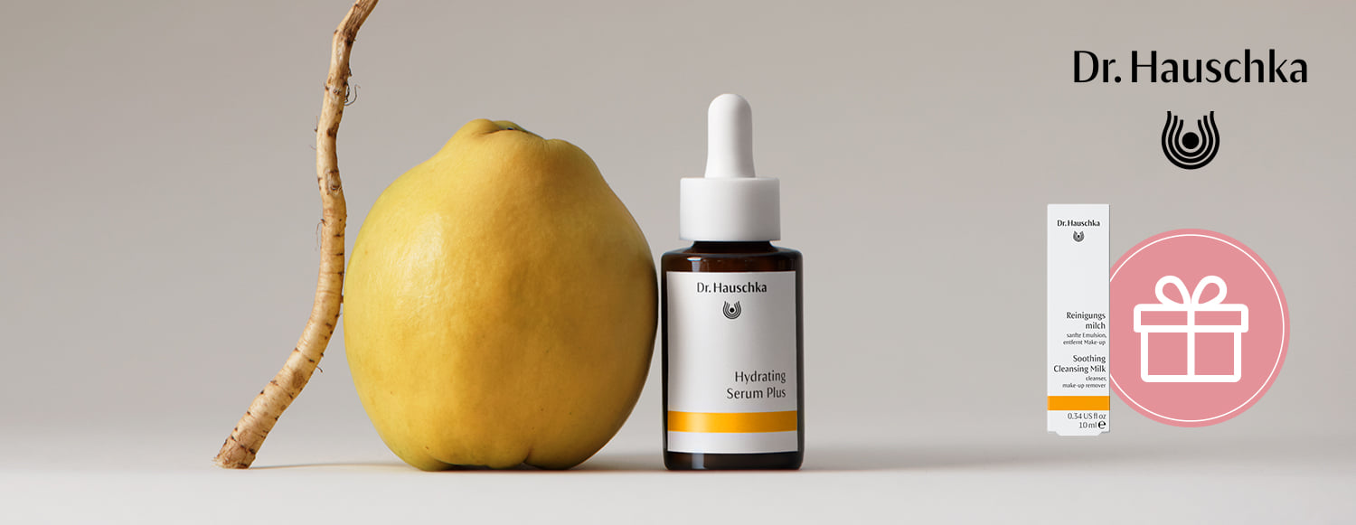 Beim Kauf eines Dr Hauschka Hydrating Serum Plus erhältst du eine Mini Reinigungsmilch geschenkt