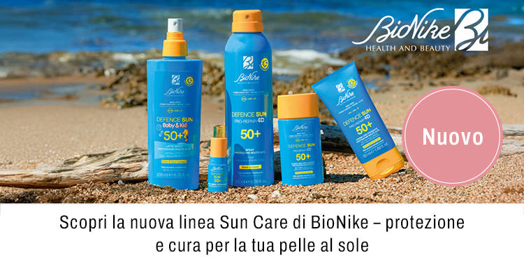 scopri la nuova linea sun care di bionike protezione e cura per la tua pelle al sole