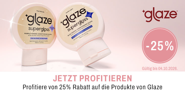 Profitiere von 25 Prozent Rabatt auf die Produkte von glaze
