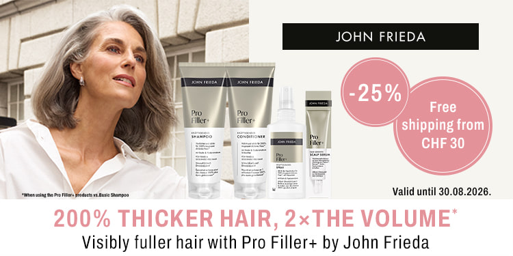 Bisibly fuller hair with Prof Filler plus by John Frieda
