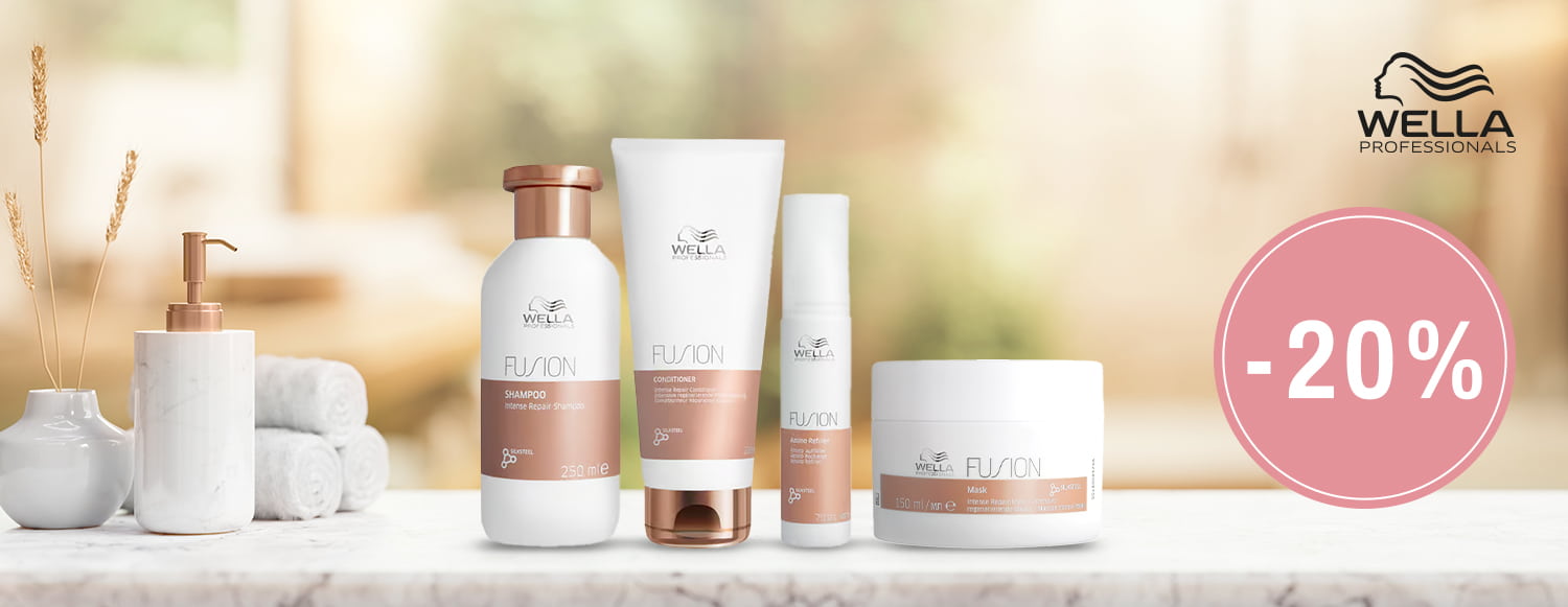 Sichere dir 20 Prozent Rabatt auf Wella Fusion Produkte