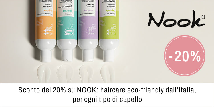 Sconto del 20 percente su NOOK haircare eco friendly dall Italia per ogni di capello