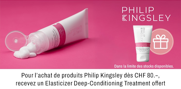 Pour l\'achat de produits Philip Kingsley dès CHF 80.-, recevez un Elasticizer Deep-Conditioning Treatment offert