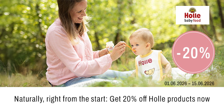 Naturally right from the start get 20 percent off Holle Products now