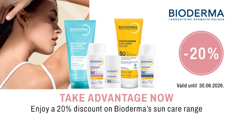 Take Advantage Now Enjoy a 20 percent discount on biodermas sun care range