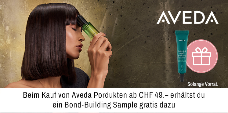 Beim Kauf von Aveda Produkten ab CHF 49 erhaeltst du ein Bond Building Sample gratis dazu