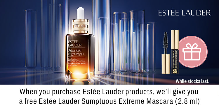 When you purchase Estee Lauder products we will give you a free Estee Lauder Sumptuous Extreme Mascara