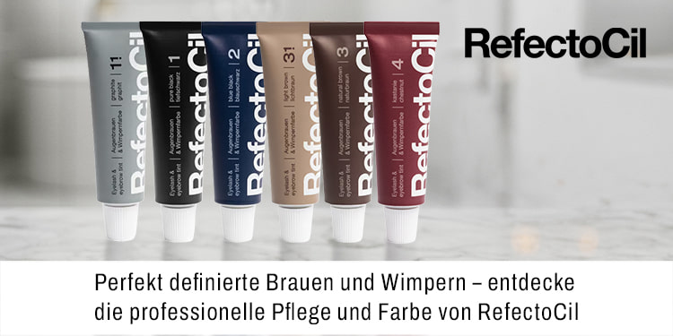 Perfekt definierte Brauen und Wimpern entdecke die professionelle Pflege und Farbe von RefectoCil
