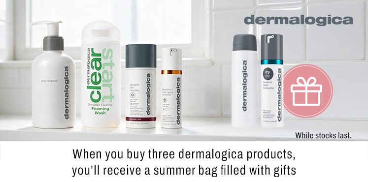 When you buy three Dermatologica products you ll revieve a summer bag filled with gifts