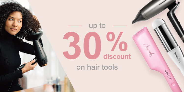 up to 30 per cent discount on hair tools