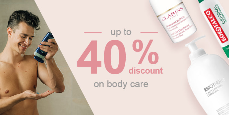 up to 40 per cent discount on body care
