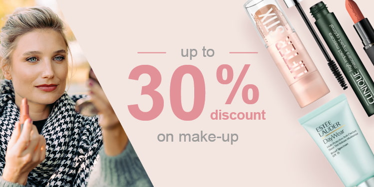 Up to 30 per cent on make-up