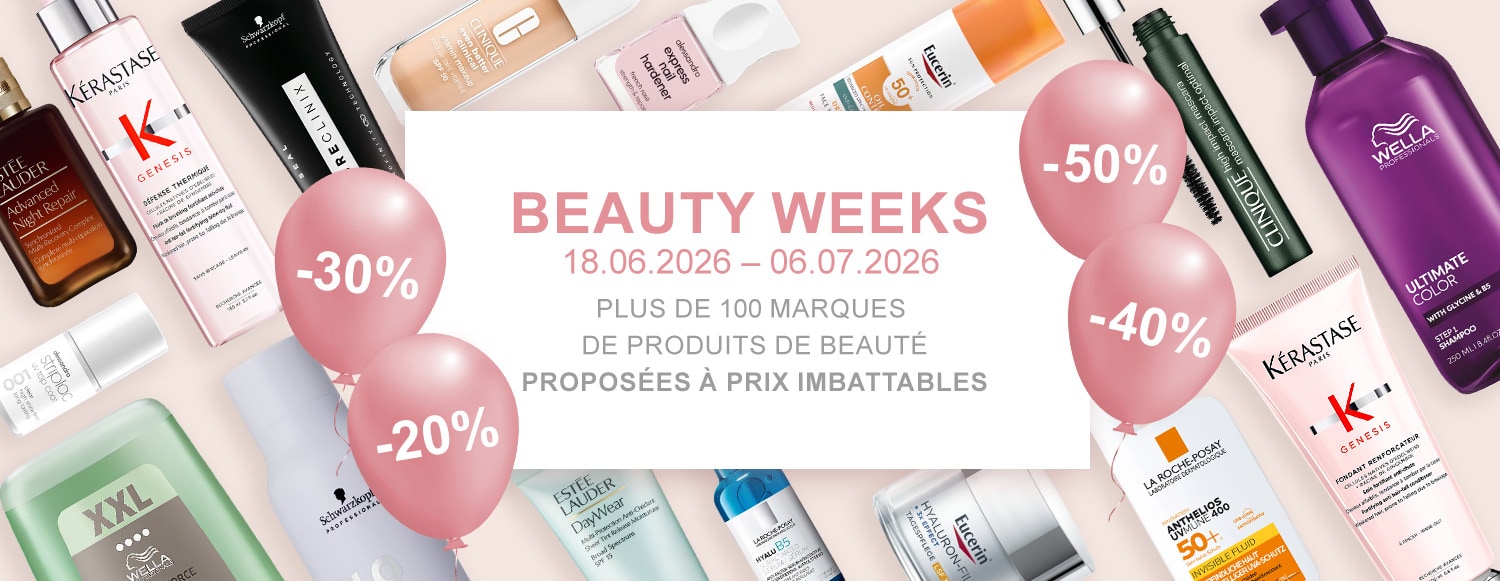 Beauty Weeks : des remises imbattables sur plus de 100 marques phares de beauté chez haar-shop.ch
