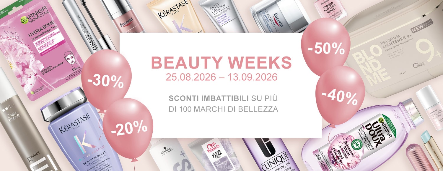 Beauty Weeks: sconti imbattibili su oltre 100 marchi di bellezza su haar-shop.ch