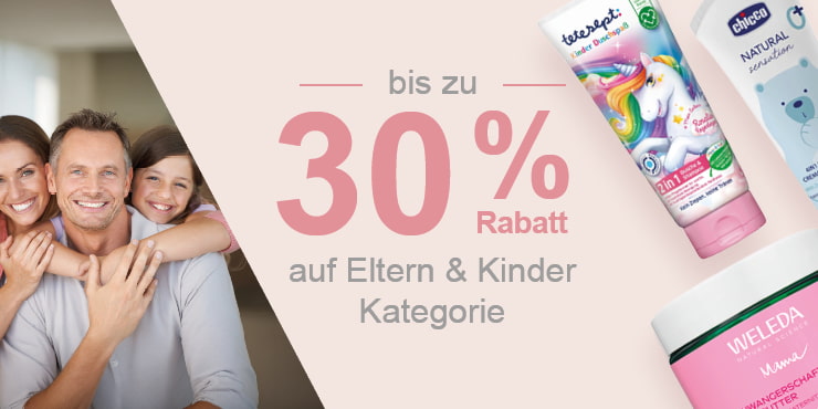 Beauty Weeks: Bis zu -30% auf Produkte für Kinder & Eltern