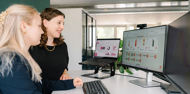 Woman at the computer