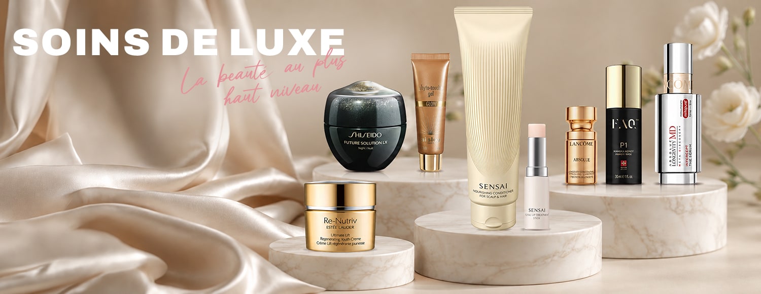 Plongez dans lunivers des soins de luxe et decouvrez des produits de beaute exceptionnels pour une beaute eclatante et des moments de pur bien etre