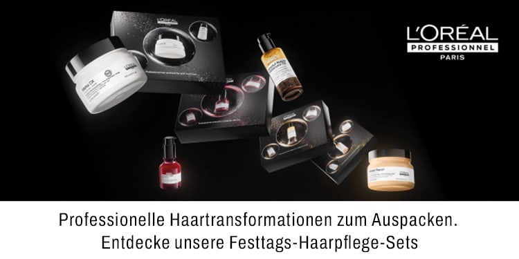 Professionelle Haartransformationen zum Auspacken. Entdecke unsere Festtags Haapflege Sets