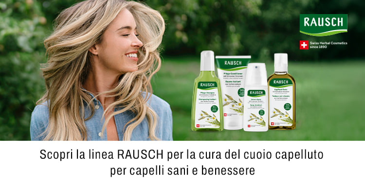 Scopri la linea RAUSCH per la cura del cuoio capelluto per capelli sani e benessere