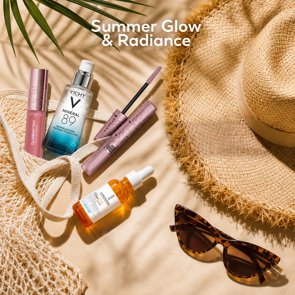 Sommerliche Beauty-Produkte von L’Oréal Paris, Vichy und Garnier für einen strahlenden Summer Glow.