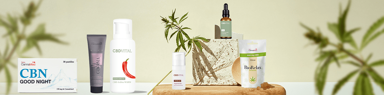 Vari prodotti con CBD come ingrediente