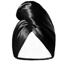 Sport & Satin Hair Towel Wrap - Black
