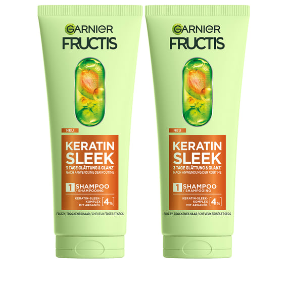 Duo de shampoings Keratin Sleek pour cheveux lisses