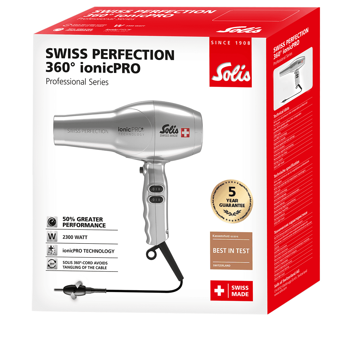 Swiss Perfection 360° ionicPro Silver Type 440 - Cable Length 3 m
