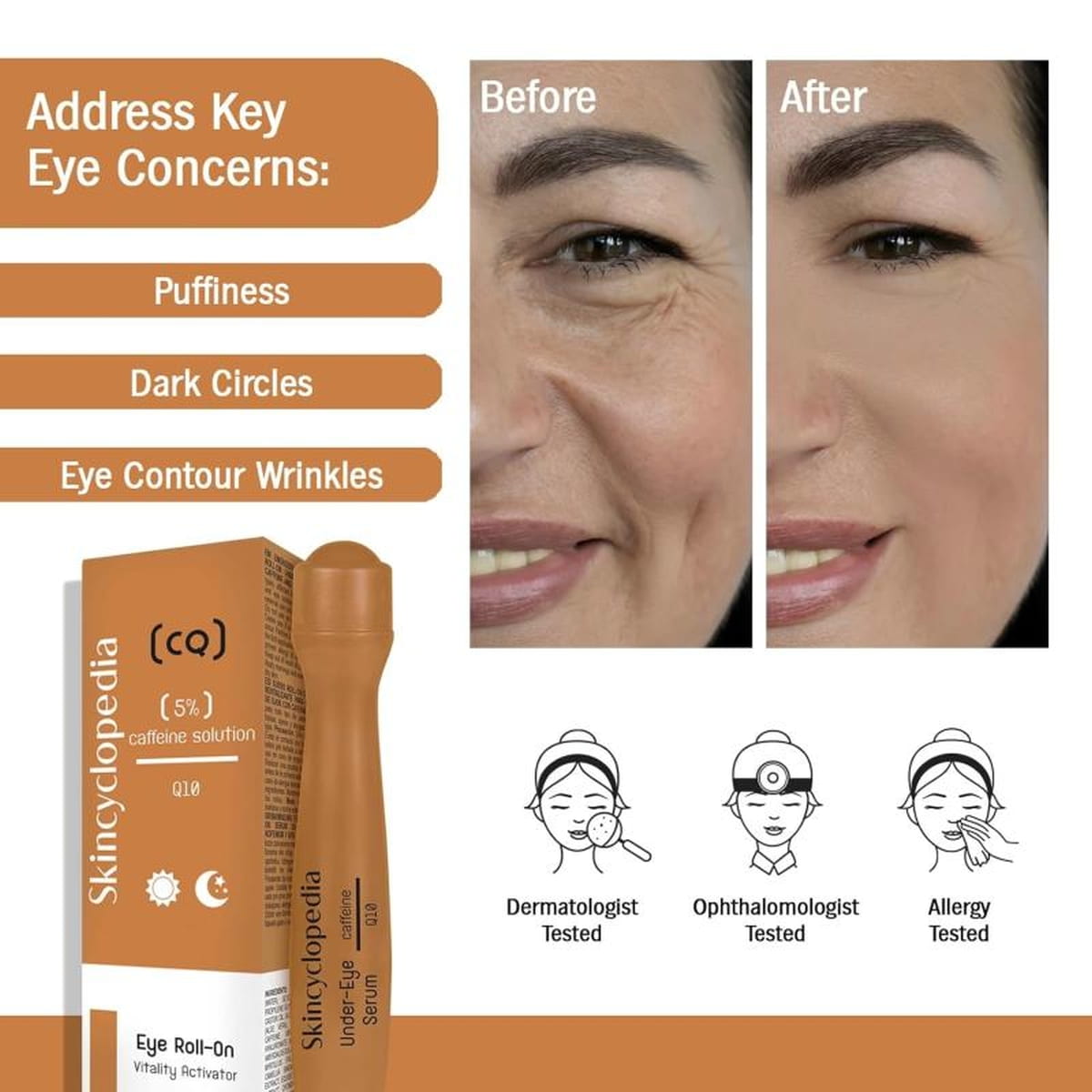 Roll-On Under-Eye Serum with Caffeine & Q10