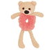 2-Piece Fluffy Hair Tie Set Bear & Bunny