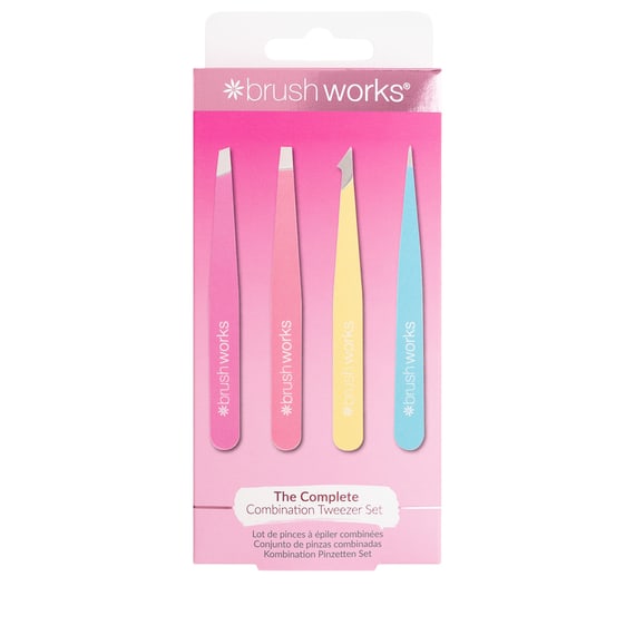 4 Piece Combination Tweezer Set - Neon