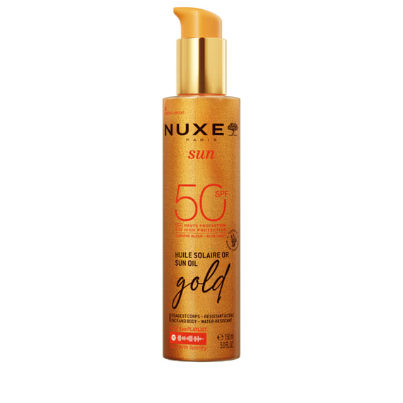 SPF50 - Huile Bronzante Gold Visage et Corps - Haute Protection