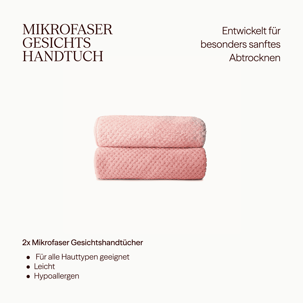 Ultrasaugstarkes Handtuch für das Gesicht - 2er Set